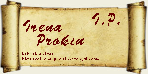 Irena Prokin vizit kartica